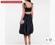 ULLA JOHNSON Womens Gabrielle metallic midi dress Blue size 0