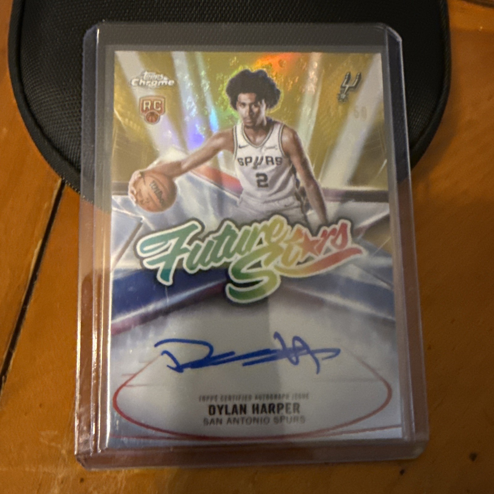 Dylan Harper 2025 Topps Chrome Future Stars Gold Refractor 44/50 RC Auto #FS-DH