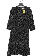 Monsoon Wrap Midi Dress UK16 in Black