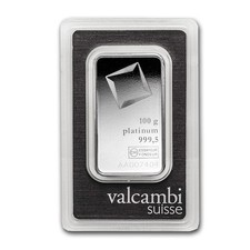 100 gram Platinum Bar - Valcambi (In Assay) 1725.48 per troy oz