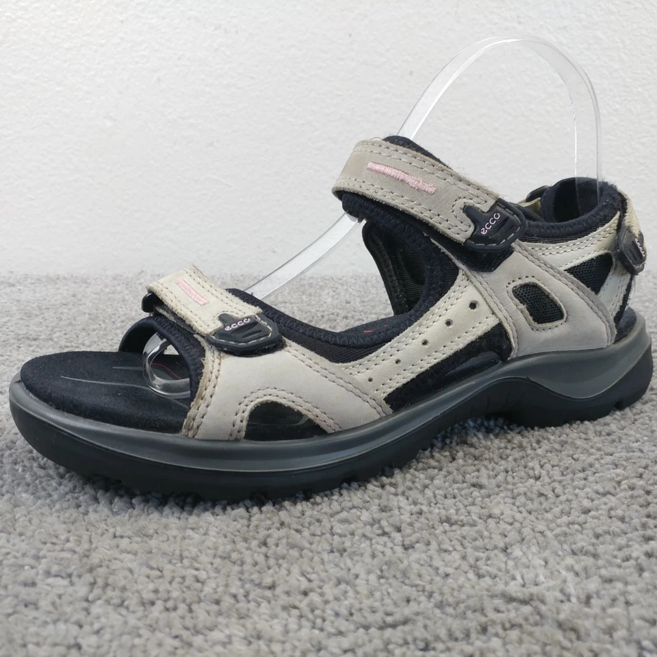Ecco Yucatan Sandals Offroad Womens Size 40 EU Shoes Gray White Leather Hiking - Image 4 of 4