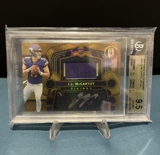 2024 Gold Standard #201 JJ McCarthy RC Rookie Auto /199 BGS 9.5 Gem Mint Vikings