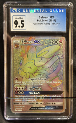 CGC 10 Sylveon GX 158/145 Guardians Rising Rainbow Secret Rare