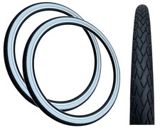 PAIR Baldys 20 x 1.75 WHITE WALL Traditional Folder Shopper MTB Bike TYRES