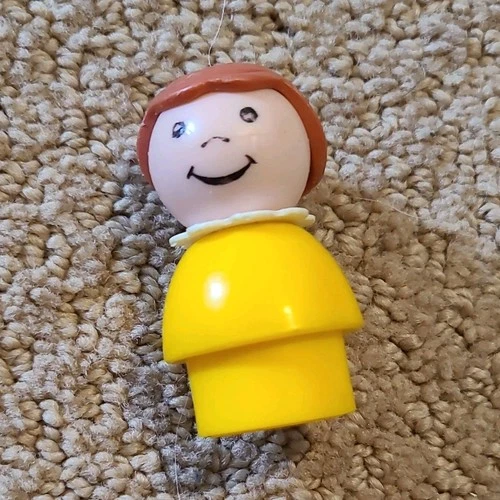Fisher-Price Little People Girl Figure Yellow Vintage Toy 1963-1996
