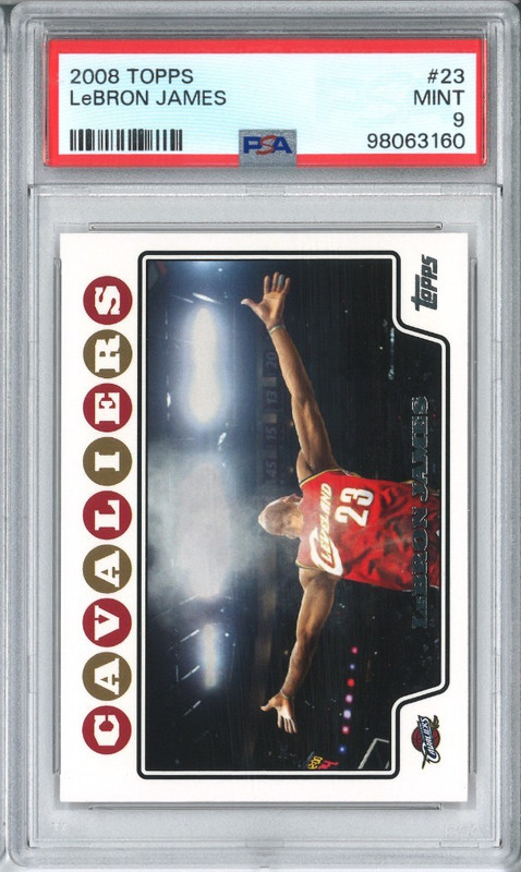 PSA 9 LEBRON JAMES 2008-09 TOPPS #23 MINT LOW-POP CHALK-TOSS CLEVELAND CAVALIERS