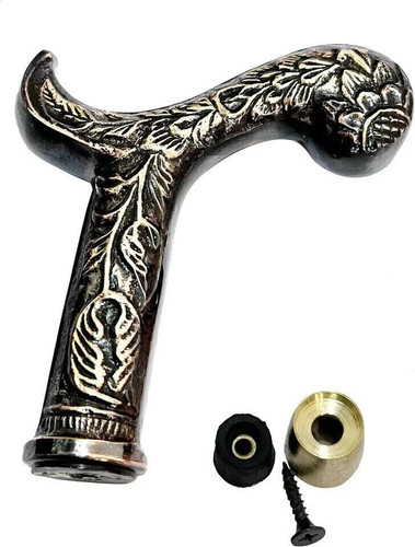 Bastón plegable de latón bastón mango de latón de madera regalo para hombres y mujeres - Imagen 2 de 5