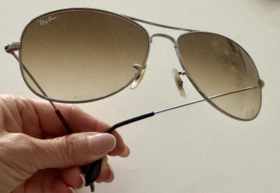 TOP! ORIGINAL RAY BAN COCKPIT RB 3362 SILBER SONNENBRILLE FÜR DAMEN - Bild 4 von 4