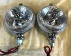 LUCAS SFT576 FOG LAMPS FOR CLASSIC CAR BMC FORD JAGUAR REFURBISHED NEW LENSES