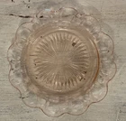Vintage ANCHOR HOCKING “Old Colony Lace” Pink 7” Salad Plate