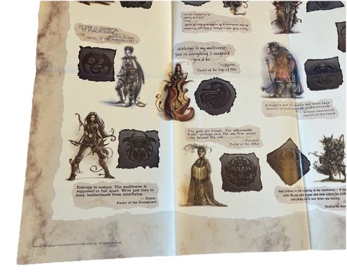 ¡SOLO PÓSTER!: Planescape: The Factol's Manifesto TSR AD&D 2611 1995 ¡RARO! - Imagen 5 de 5