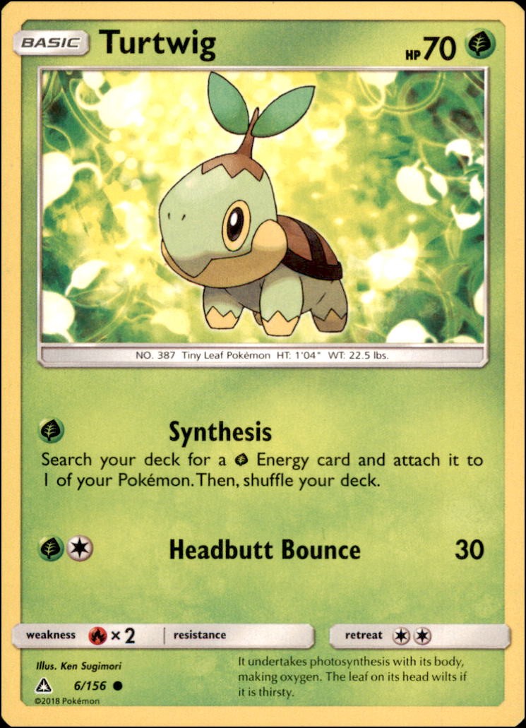 Pokemon - Turtwig (6) #6/156 - SM - Ultra Prism Common