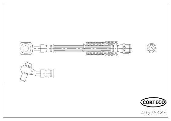 Corteco Bremsschlauch Hinterachse U.A. FüR Opel, Vauxhall-image