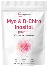 Myo-Inositol  D-Chiro Inositol Powder, 1lb 221 Servings  40:1 Ideal Ratio...