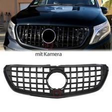 Sport Kühlergrill Schwarz Glanz für Mercedes V Klasse W447 Vorfacelift 2014-2019