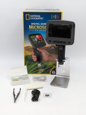 National Geographic Digital Microscope for Kids - 40 Piece Handheld Microscope