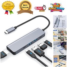Image of 5 in 1 USB C Docking Station with 100W PD and 4K HDMI - Effortless Connectivity
