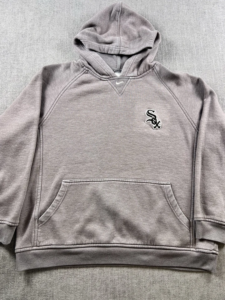 Nike Hoodie Chicago White Sox Women’s XL Center Swoosh Gray  Southside Vtg Y2K - Image 4 of 4