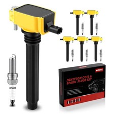 UF648 Ignition Coil Pack and Iridium Spark Plugs Set of 6, Compatible with Do...
