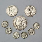 2.60 Face Value 90% Junk US Silver Mixed Lot Morgan Dollar $1 Halves Dimes P-iE2