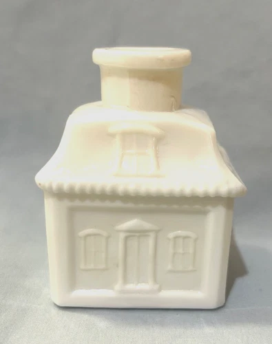 Vintage SI COMP White Milk Glass House Dish/Candle Stick Holder 2.25 Inches Tall