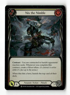 Nix the Nimble Yellow DYN140 FABDYN Common NM Rainbow Foil