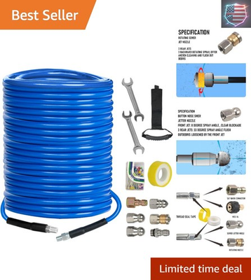 #ad Kit for Pressure Washer 200FT 4000 PSI Drain Cleaner Hose 1 4 Inch NPT Corn... $227.99