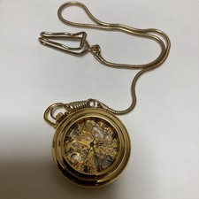 Unknown Analog Mechanical Manual Men Antique Skeleton Hand-Wind Pocket Watch Vi