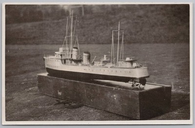 Modell eines unbekannten Schiffes RP Postkarte
