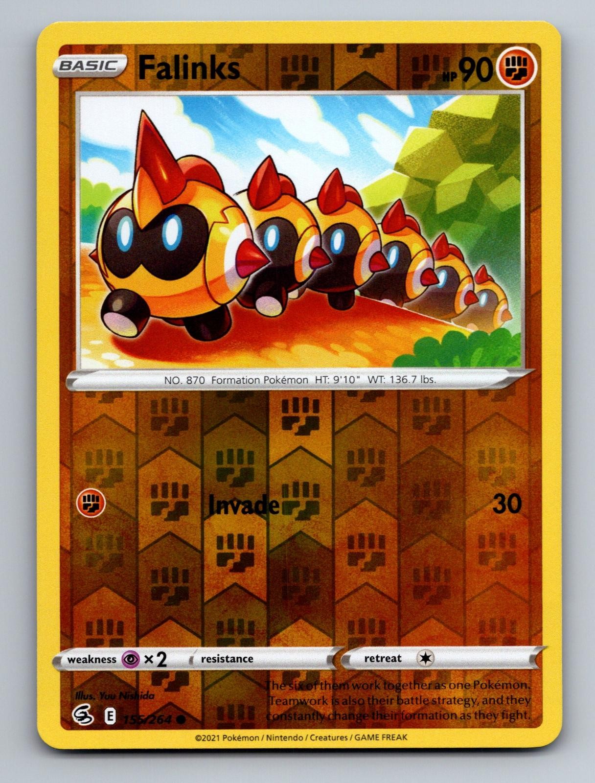 Falinks 155/264 Common Fusion Strike Pokemon Near Mint Reverse Holo