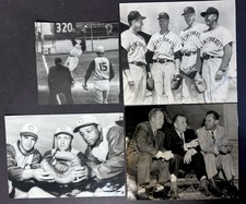 Lot of 4 Cincinnati Reds Mutli Signed Original Photos JSA Jimmie Dykes Vintage