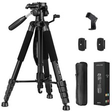 JOILCAN Tripod Camera Tripods, 74" Tripod for Camera Phone Video Recording, H...
