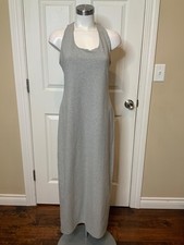 Reformation Gray Racerback Sleeveless Tank Maxi Dress, Size Large, NWT!