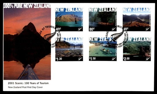 Mayfairstamps New Zealand FDC 2001 100 years of tourism scenic First Day Cover a