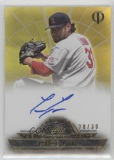 2014 Topps Tribute to the Pastime Auto Yellow 20/30 Lance Lynn #TPT-LL Auto 0t2