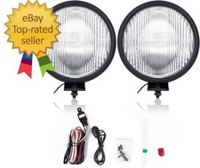 Fl7091 Fit For 1997-2006 Wrangler Tj Off-road Pair Front Fog Lights Lens Bumpe