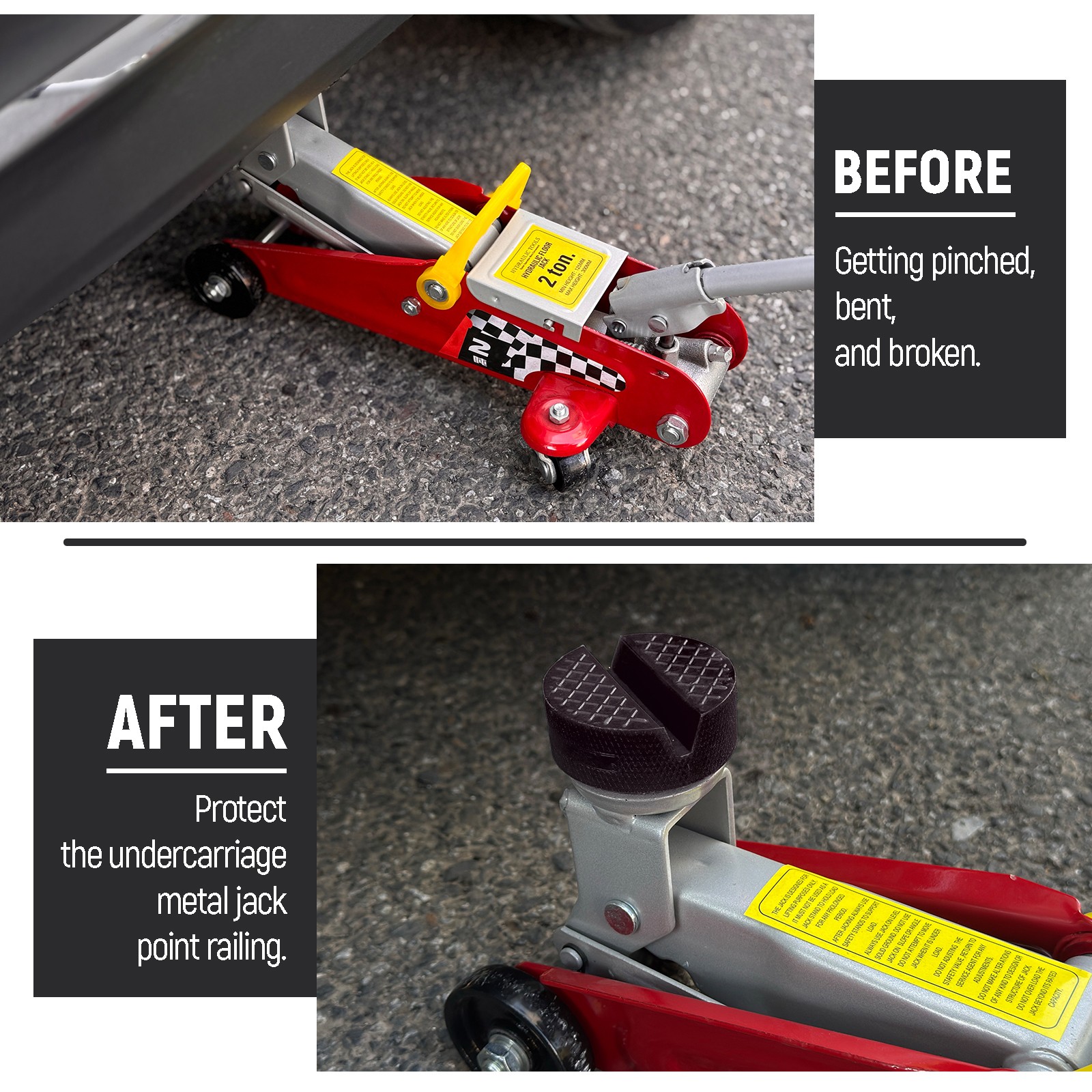 4Pcs x Universal Jack Stand Rubber Pad Car Lift Jack Stands Floor Jacking Point