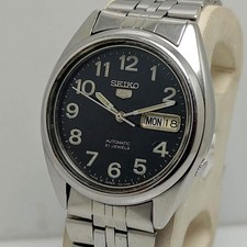 Seiko 5 7S26-3180 Automatic Watch Military Field Dial Vintage Japan Day Date