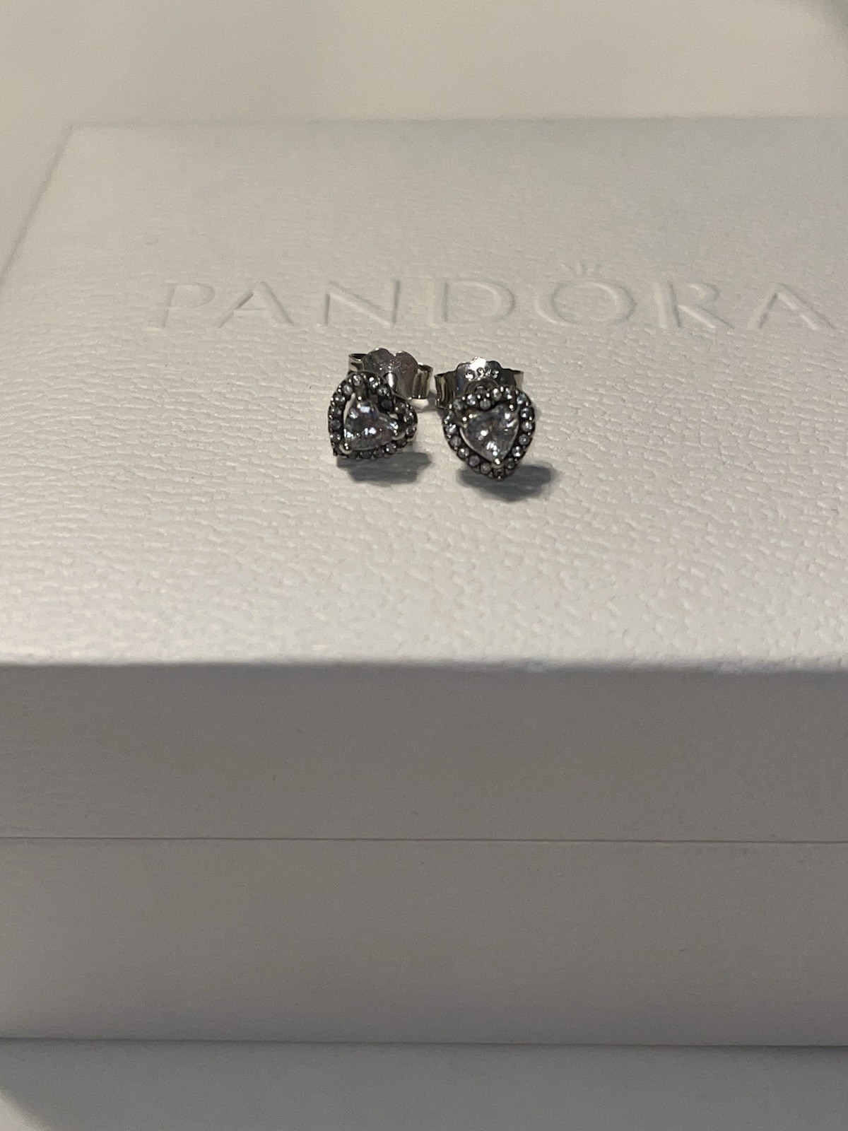 925 Sterling Silver Elevated Heart Stud Earrings … - image 4