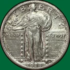 1918 Standing Liberty Quarter Almost Uncirculated AU Coin #36577