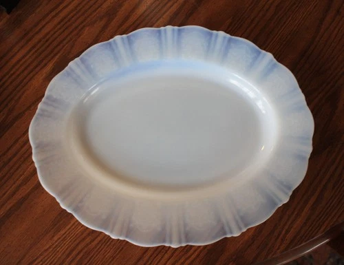 1930's Macbeth-Evans American Sweetheart Monax Depression Glass Oval Platter 13"