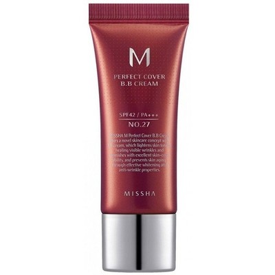 Missha M Perfect Cover BB Cream Farbton Honey Beige Nr. 27, 20 ml