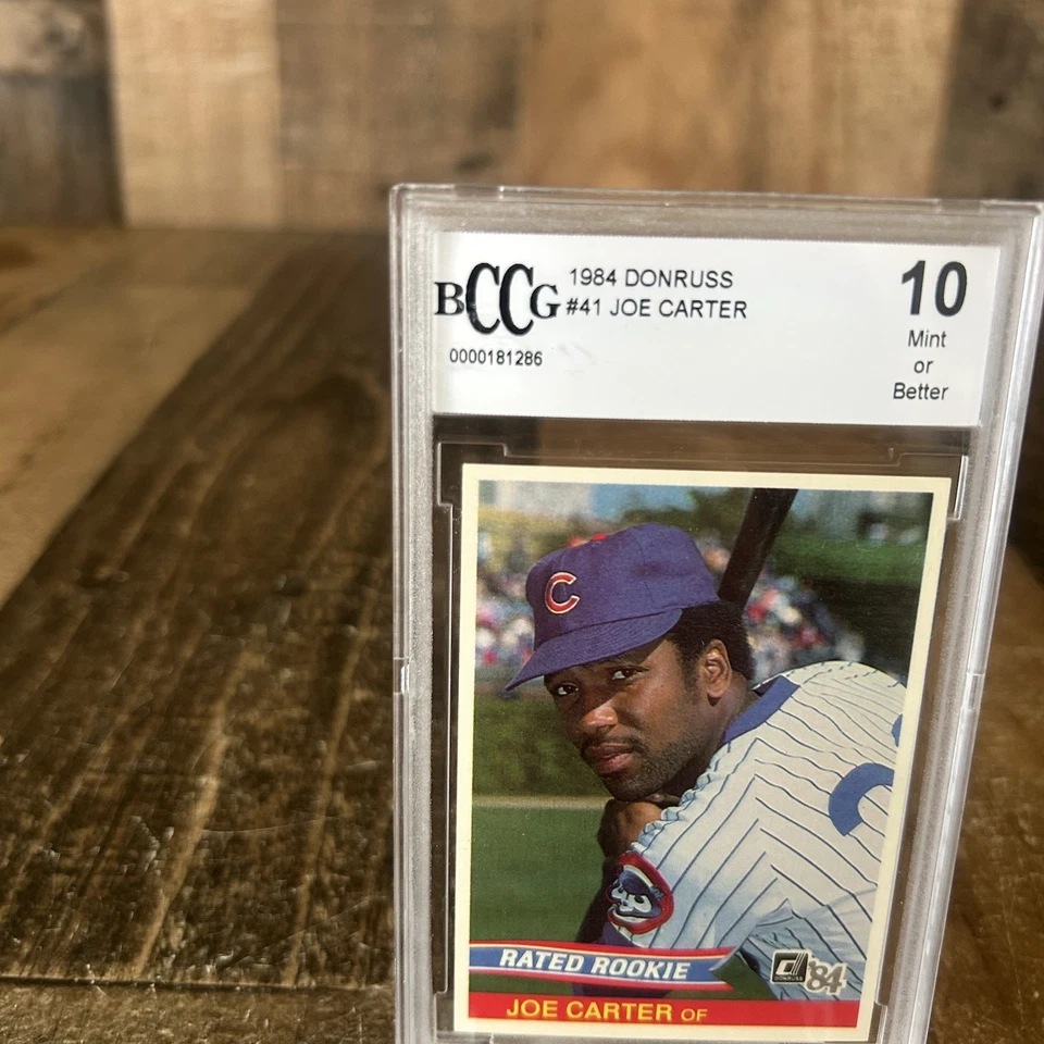1984 Donruss Joe Carter #41 Rookie Card RC Cubs BCCG 10 - Image 3 of 4