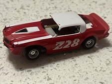 TYCO 1979 Chevy Camaro Z28, Red and White SLOT CAR Runs