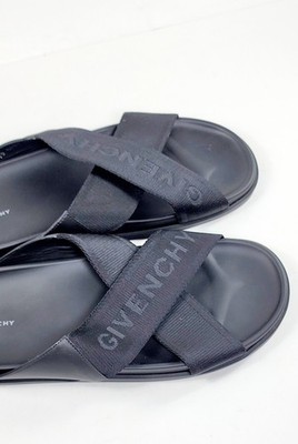 GIVENCHY Footbed Sandals US8 UK7 EU41 Intarsia Logo Made in  display picture 1