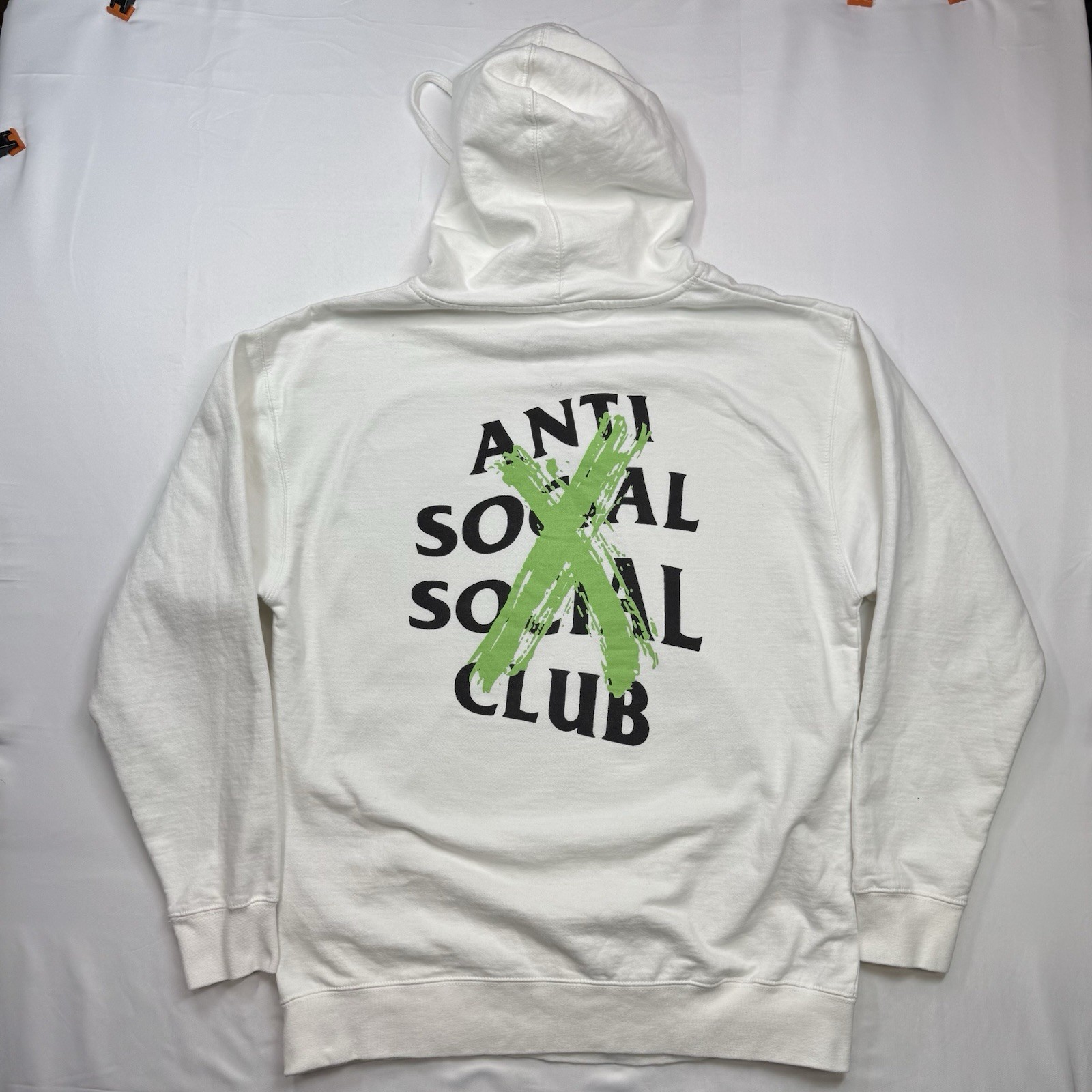 Anti Social Social Club Cancelled Remix Hoodie Men&rsquo;s Size Large White 22x28 inch