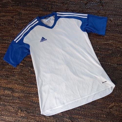 Adidas Climalite Fußballtrikot Herren M blau weiß gestreift