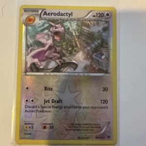 Pokemon TCG Aerodactyl 76/124 Fates Collide Reverse Holo Card