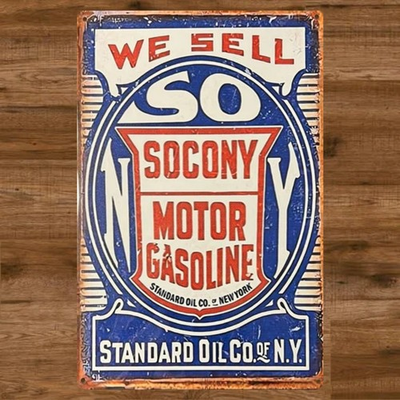 #ad #ad Socony Motor Gasoline Standard Oil 8 x 12 Novelty Metal Sign Shrink Wrapped New $14.49