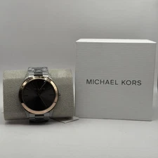 Michael Kors Oversized Slim Runway Mens Watch Mk8576 -Gunmetal/Rose Gold*New